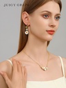 Daisy Flower And Crystal Enamel Dangle Stud Earrings Handmade Jewelry Gift3