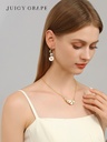 Daisy Flower And Crystal Enamel Dangle Stud Earrings Handmade Jewelry Gift2