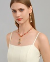 Stone And Pearl Y Shape Necklace Handmade Jewelry Gift3