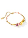 Grape Flower Blossom Branch Enamel Chain Bangle Bracelet Handmade Jewelry Gift2