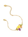Grape Flower Blossom Branch Enamel Thin Bracelet Handmade Jewelry Gift2