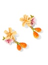 Pearl Fruit  Flower Enamel Dangle Earrings Handmade Jewelry Gift1