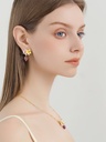 Grape And Flower Blossom Enamel Dangle Stud Earrings Handmade Jewelry Gift3