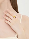 Grape And Flower Blossom Enamel Adjustable Ring Handmade Jewelry Gift3