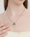 Starry Night Enamel Pendant Bead Necklace Handmade Jewelry Gift3