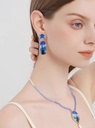 Starry Night Enamel Dangle Earrings Handmade Jewelry Gift2