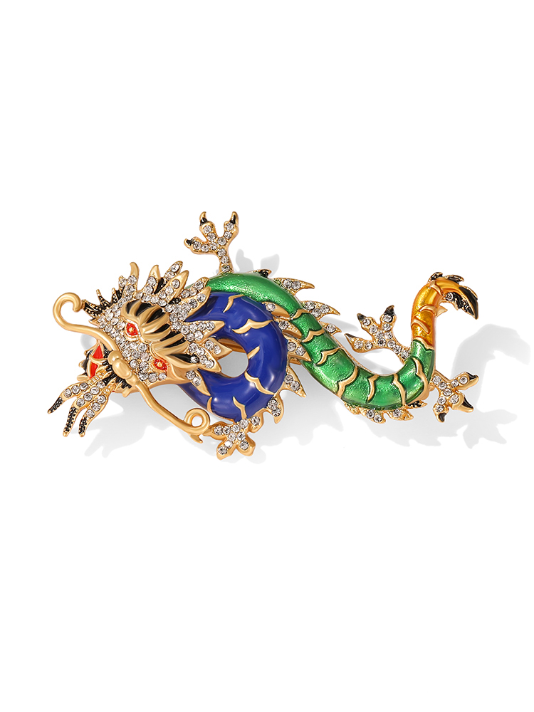 Dragon Enamel Vintage Brooch Handmade Jewelry Gift2