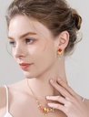 Colorful Flower Enamel Dangle Stud Earrings4