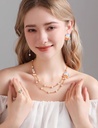 Fish And Pearl Enamel Strand Chain Necklace4