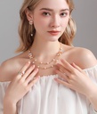 Fish Coral With Pearl Enamel Adjustable Ring4