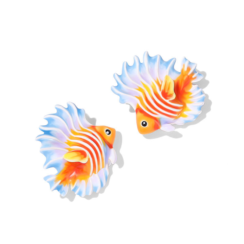 Tropical Fish Enamel Stud Earrings1