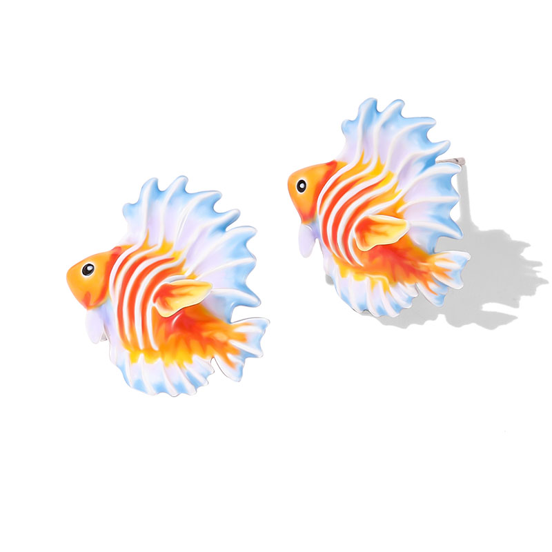 Tropical Fish Enamel Stud Earrings2