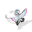 Butterfly With Zircon Enamel Adjustable Ring1