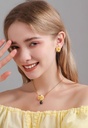 Yellow Flower Enamel Stud Earrings Jewelry Gift4