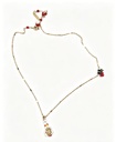 Yellow Rabbit And Stone Pendant Enamel Necklace