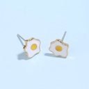 Flower Diamond 3 Pair Enamel Earrings Jewelry Stud Earrings