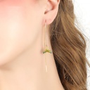 Dolphin Fish Tail Long Tassel Enamel Earrings