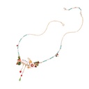 France Romantic Enamel Snowy Owl Baby Crystal Tassels Necklace