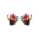 Butterfly Sapphire Enamel Earrings Jewelry Clip Hook Earrings