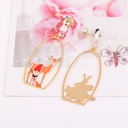 Snow White And Her Animal Friends Enamel Earrings