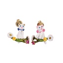 Cute Cat Kitty Kitten On A Flowering Branch Enamel Stud Earrings Jewelry Gift