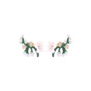 Cherry Blossom And Branch Enamel Earrings