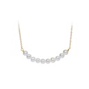 Freshwater Pearl Smile 14K Gold Plated Collarbone Necklace