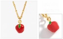 Fruit Watermelon Cherry Orange Pendant Enamel Necklace