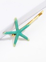 Orange Blue Starfish Enamel Hair Pin Clip Jewelry Gift