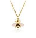 Bee Enamel Pendant Necklace Jewelry Gift