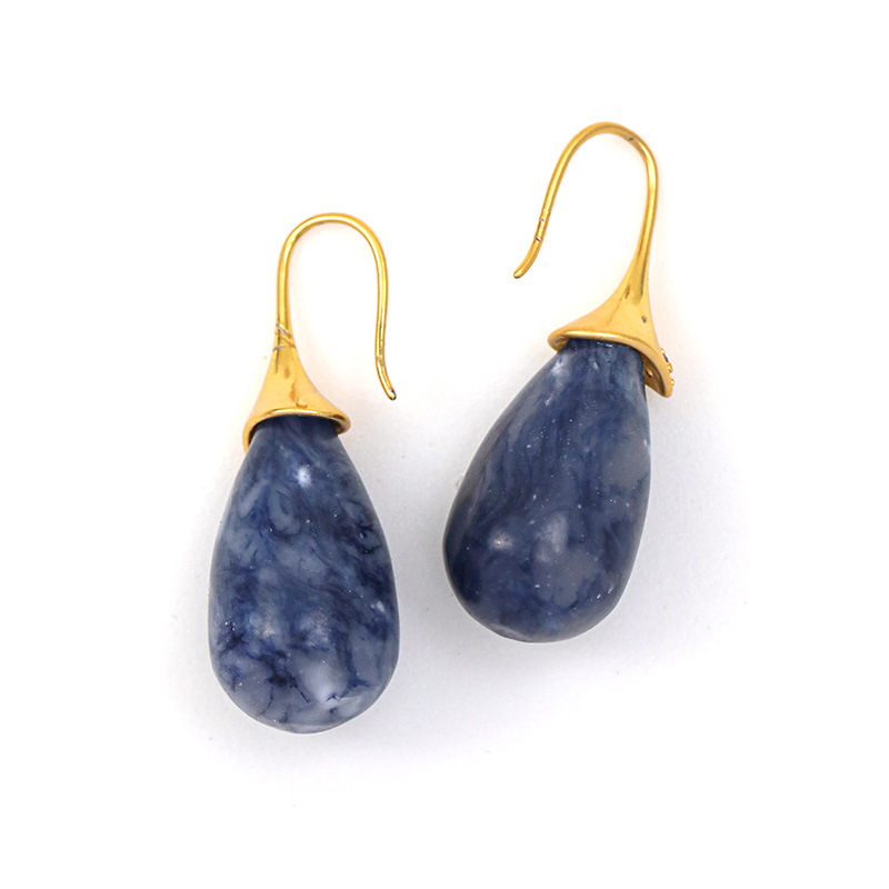 Stone Vintage Retro Hook Earrings