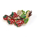 Strawberry Inlaid Zircon Retro Vintage Brooch