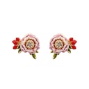 Flower And Berry Enamel Earrings