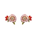 Flower And Berry Enamel Earrings