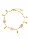 Cherry Blossom With Crystal Enamel Charm Bracelet