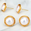 Freshwater Pearl Bridesmaids Wedding Jewelry Stud Earrings