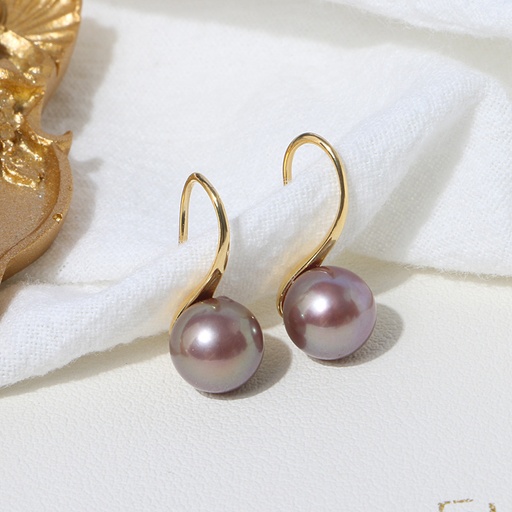 Freshwater Edison Purple Pearl High Heels Hook Earrings
