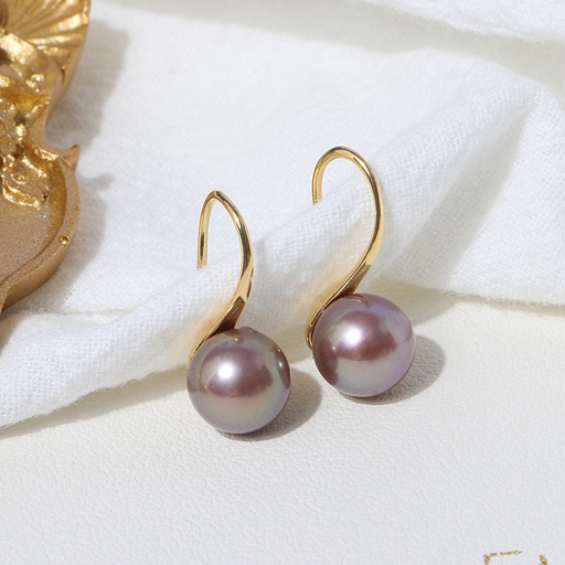 Freshwater Edison Purple Pearl High Heels Hook Earrings