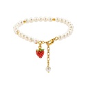 Enamel Fruit And Freshwater Pearl Bracelet