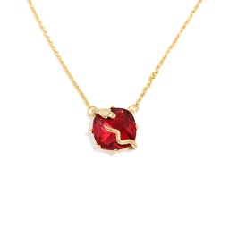 [21102045] Red Heart With Bow Enamel Pendant Necklace Jewelry Gift