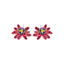 Colorful Flower Enamel Stud/Clip Earrings