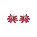 Colorful Flower Enamel Stud/Clip Earrings