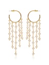 Pearl Tassel Hoop Earrings Jewelry Gift