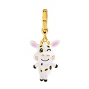 White And Black Cow Enamel Necklace Key Pendant With Chains