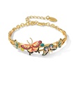 Colorful Butterfly Enamel Cuff Bangle Bracelet Jewelry Gift
