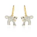 Cute Cat Kitty Kitten Enamel Hook Earrings
