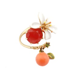 [19040230] Enamel Glaze Little Red Riding Hood Pendant Necklace