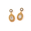 Imitation Pearl And Zircon Retro Vintage Dangle Earrings