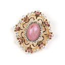 Inlaid Zircon Enamel Vitange Retro Brooch Jewelry