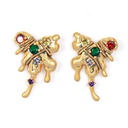 Inlaid Zircon Irregularity Vintage Retro Stud Earrings